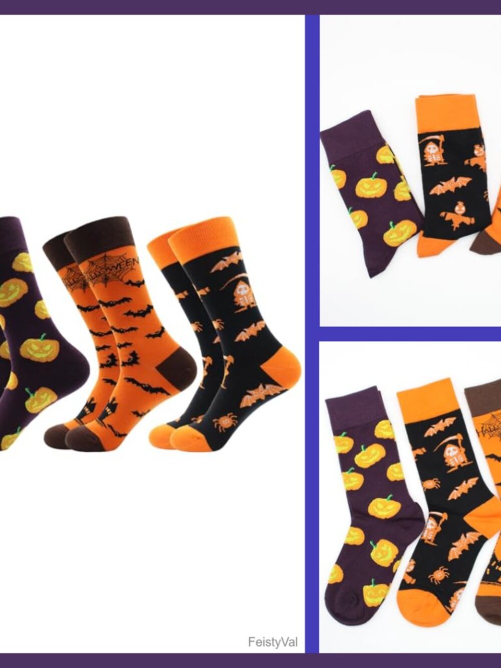 Funny Halloween Novelty Cotton Crew Socks Gift for Men Women